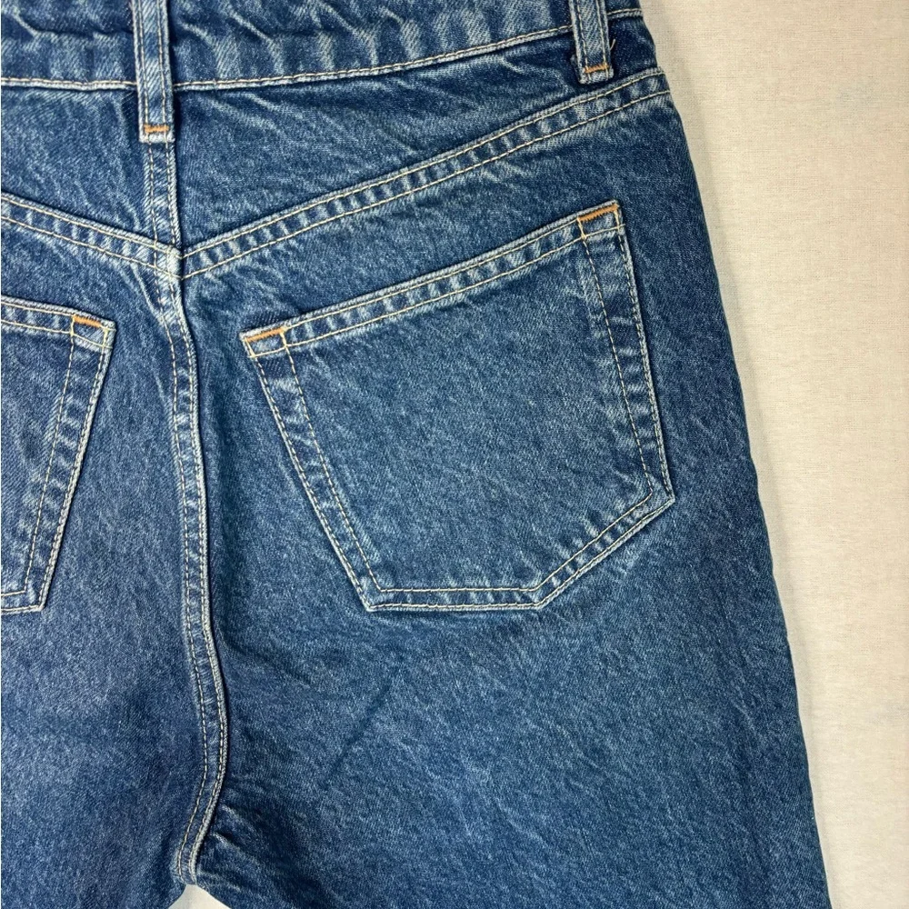 Reformation Cynthia High Rise Straight Jeans Womens Sz 26 Button Fly Blue Denim - Picture 12 of 15